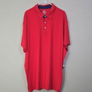 Arctic Cool Classic Red Polo Shirt with Short Sleeves Size 3XL NwT.